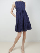 Sophia Eyelet Dress - Navy